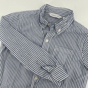 Janie and Jack Striped Button-Up Shirt Long Sleeve Cotton Blue White Size‎ 5